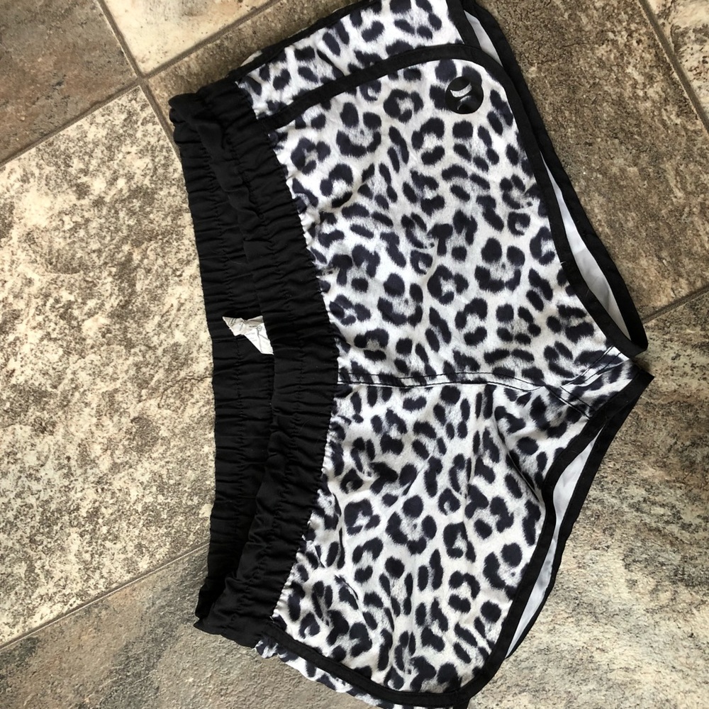 Hurley leopard print swim shorts